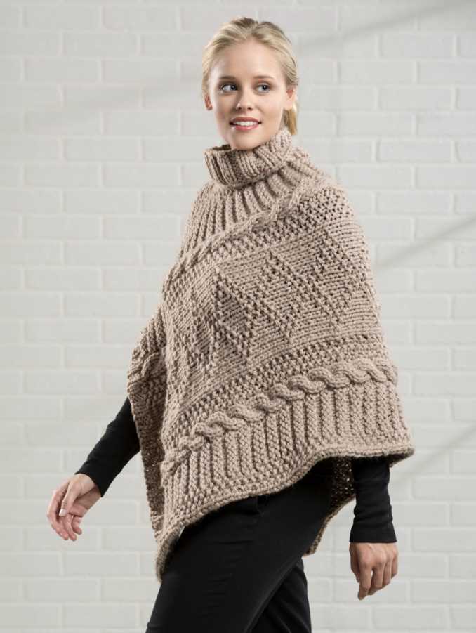 Great curves knit poncho pattern