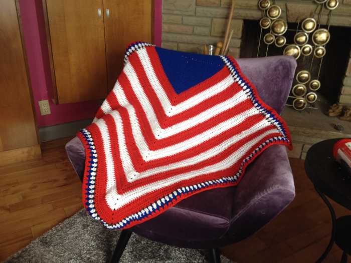 Free american flag blanket knitting pattern