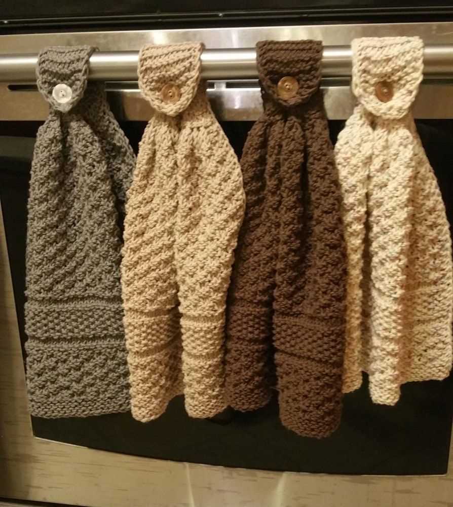 Free knitted hanging dish towel patterns