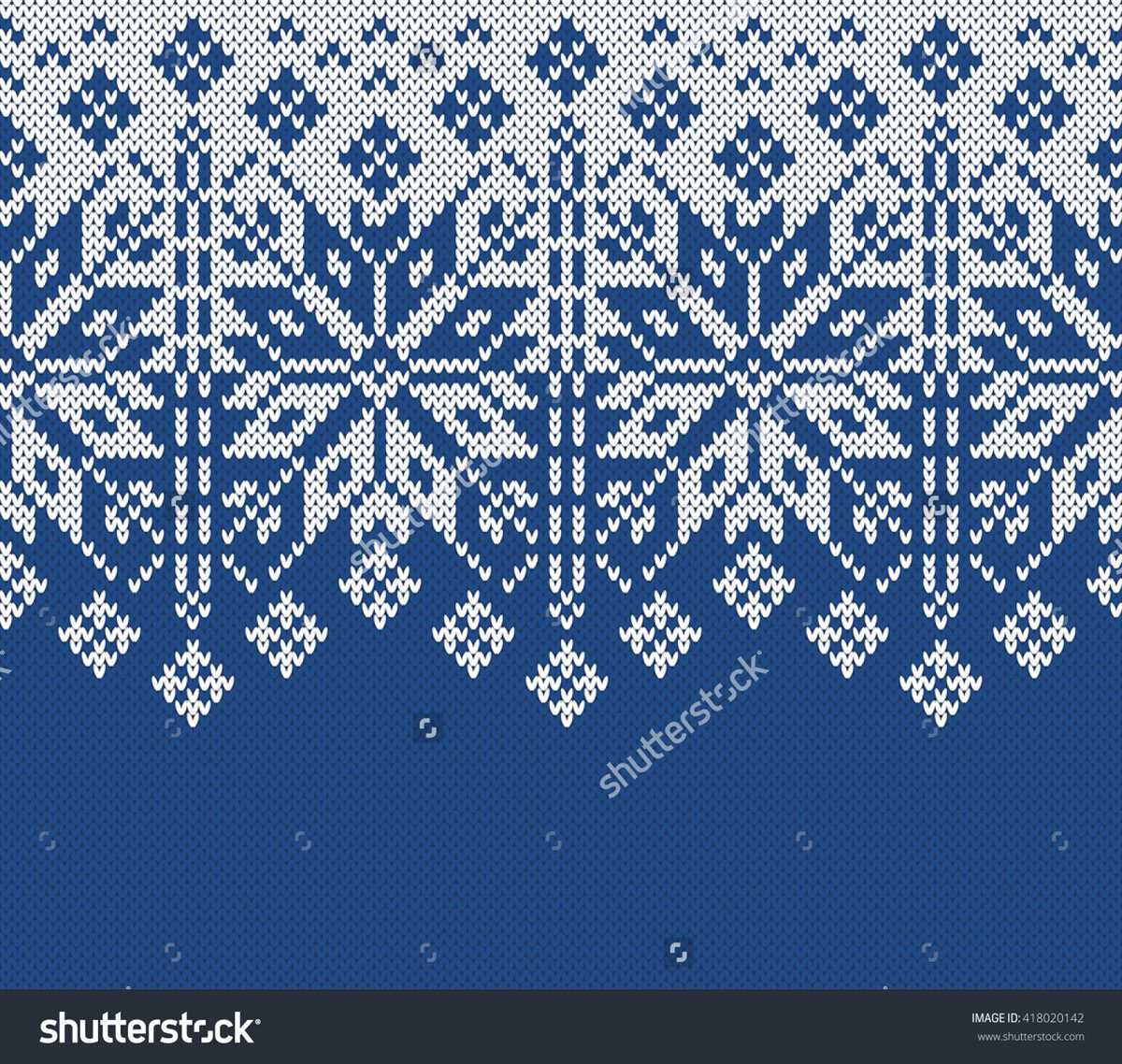 Knit snowflake pattern