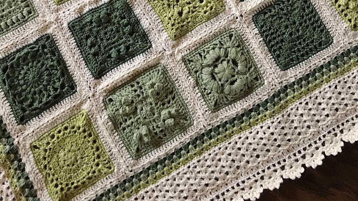 Knit granny square blanket pattern