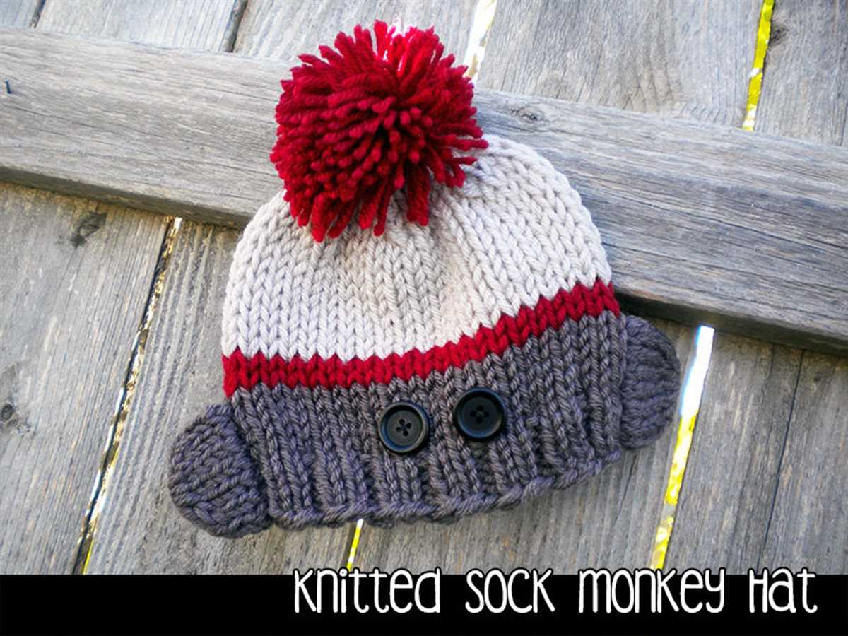 Knit sock monkey pattern