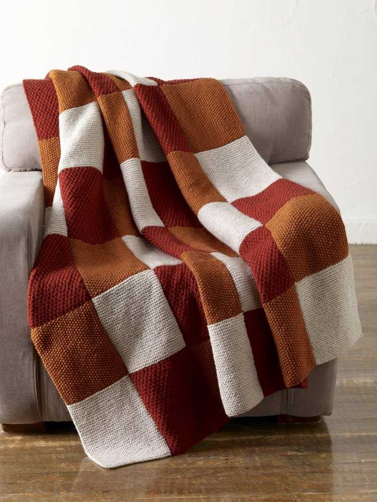 Knitted patchwork blanket patterns free