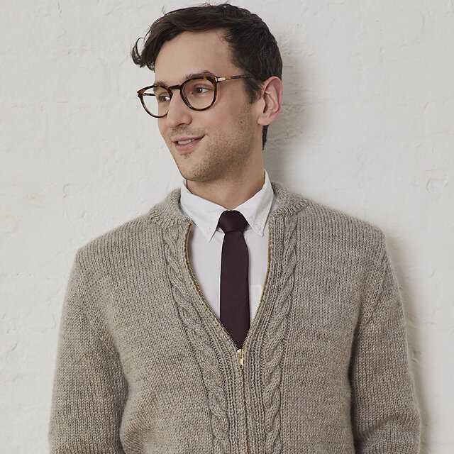 Mens cardigan knitting pattern