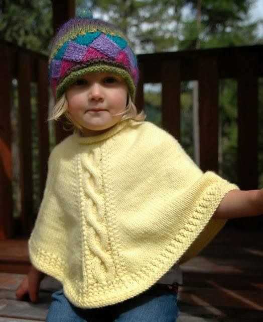 Free knitting patterns for childrens ponchos