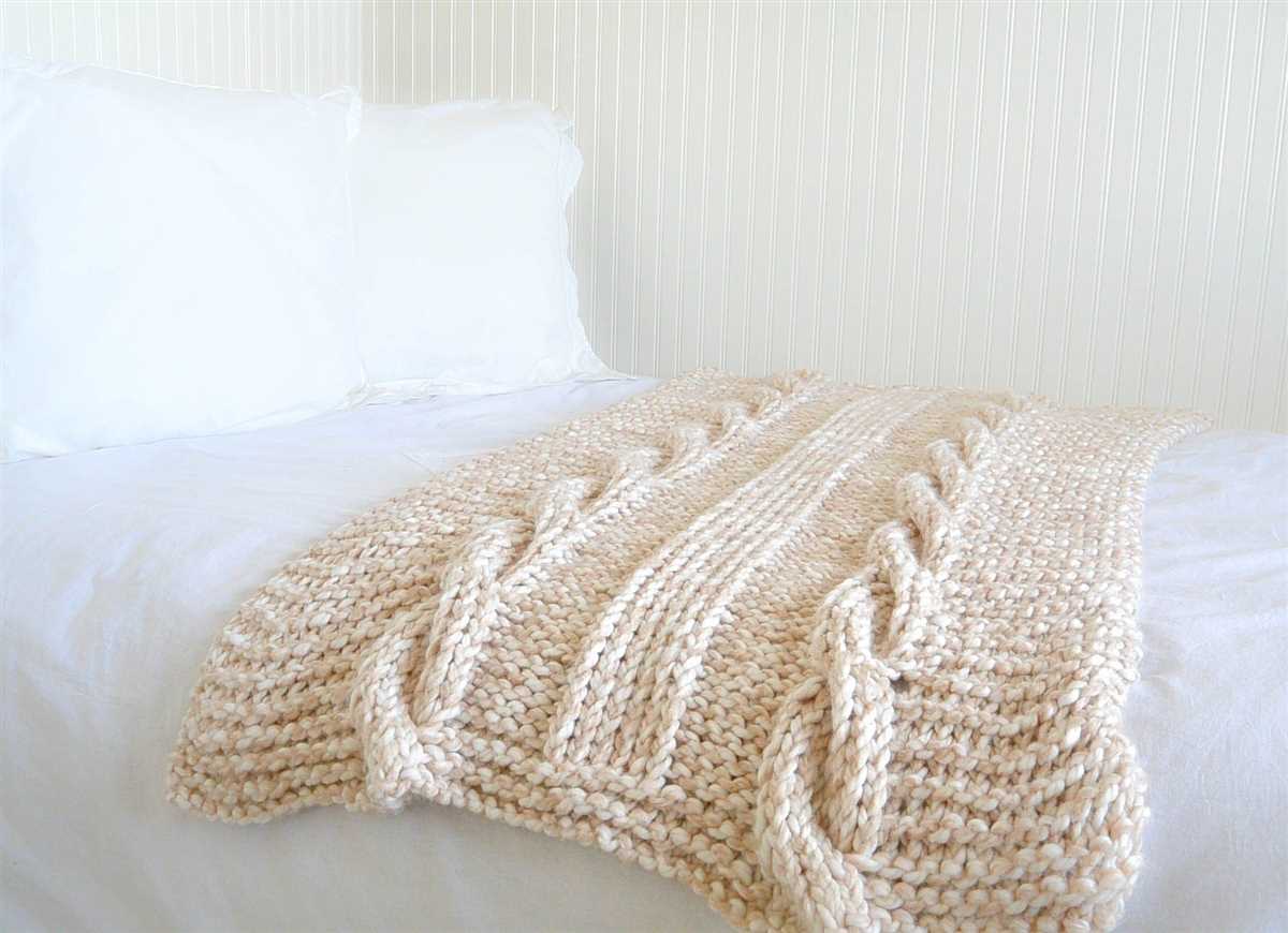 Easy cable knit blanket pattern
