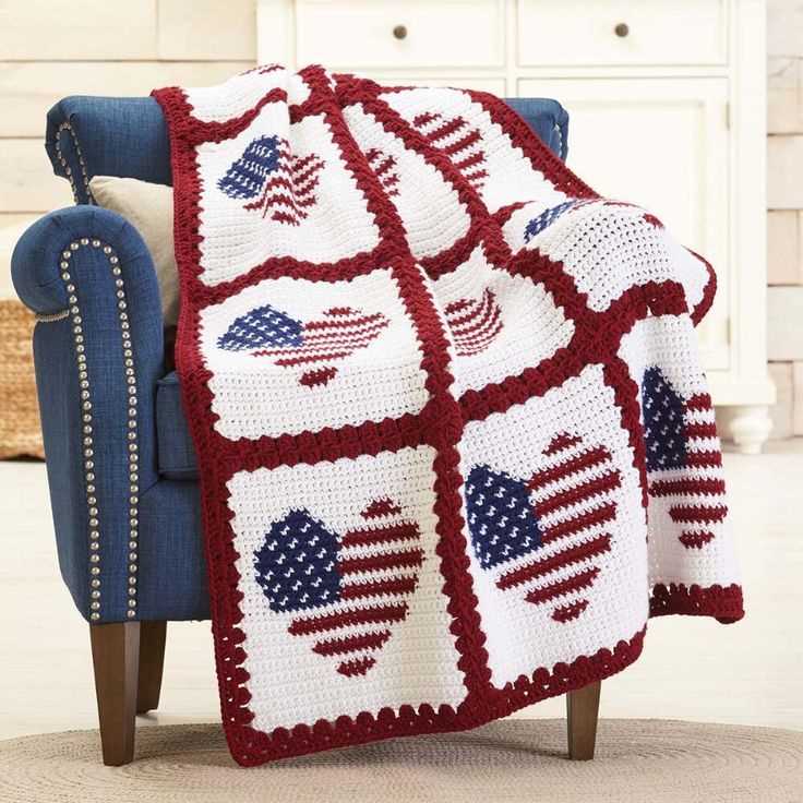 Free american flag blanket knitting pattern