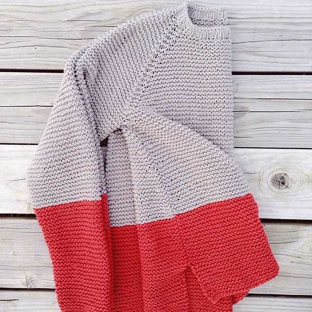Easy knit raglan sweater pattern