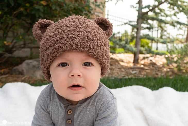 Bear beanie knitting pattern