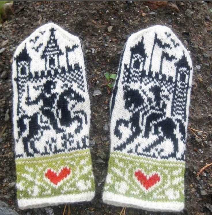 Stranded mittens knitting pattern