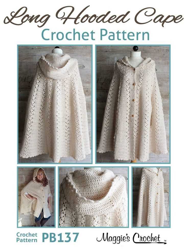 Hooded cape knitting pattern