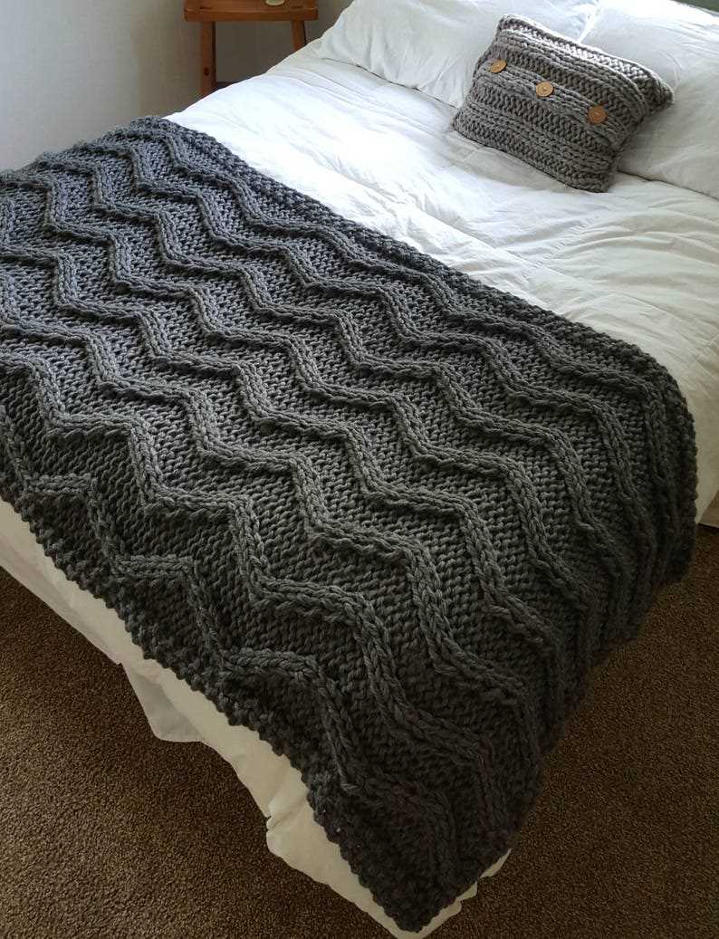 Easy cable knit blanket pattern