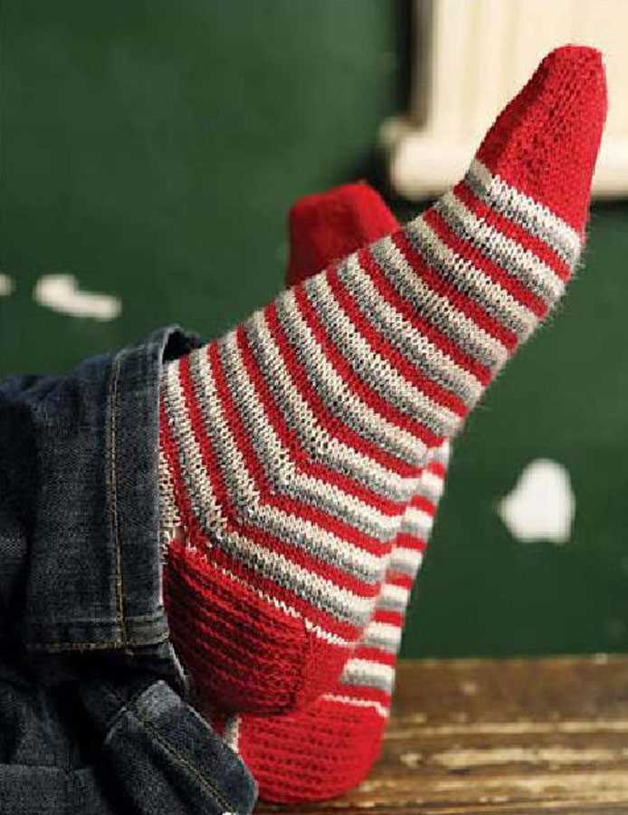 Men's sock pattern knitting