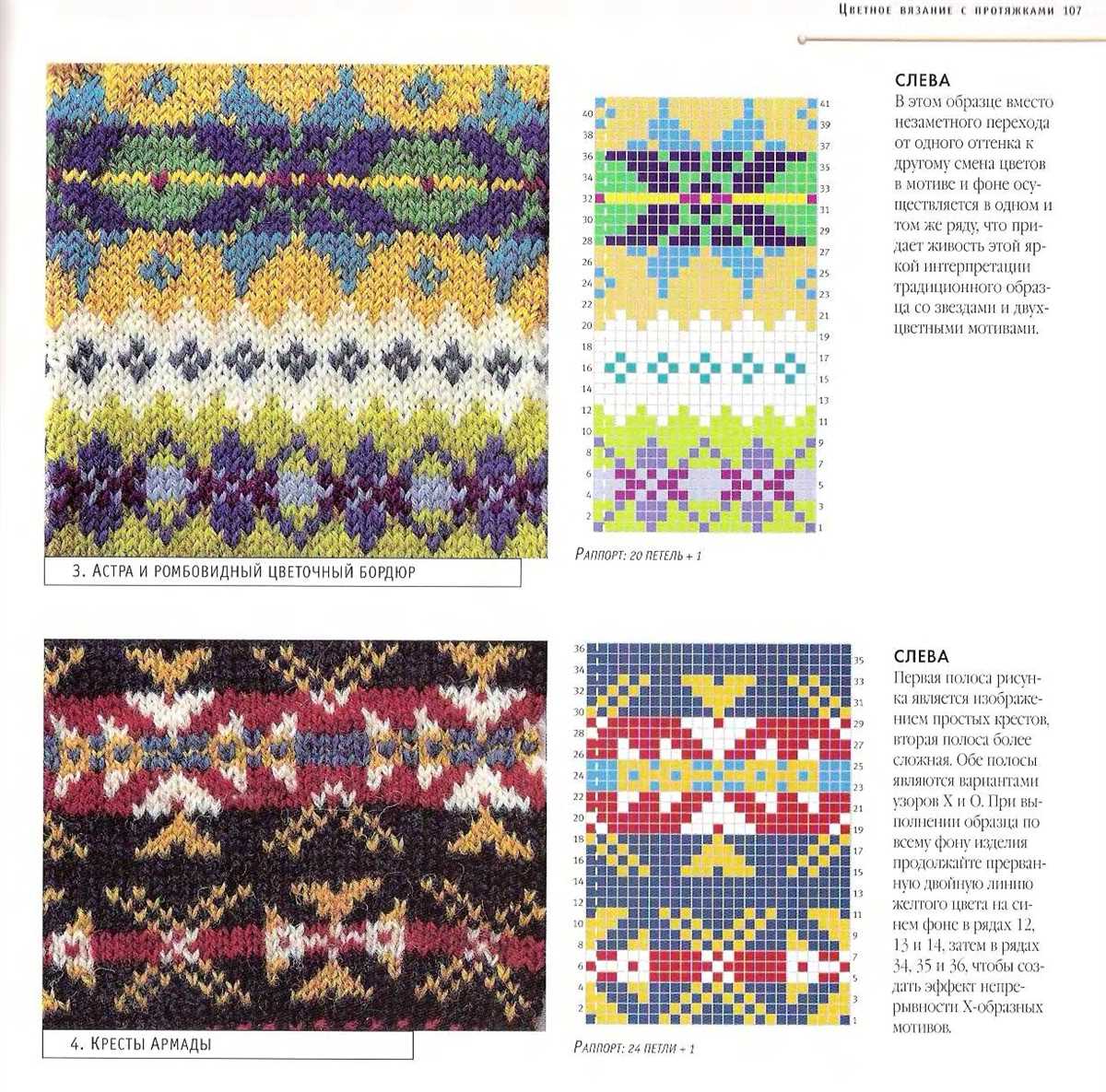 Knitting a pattern with different colors