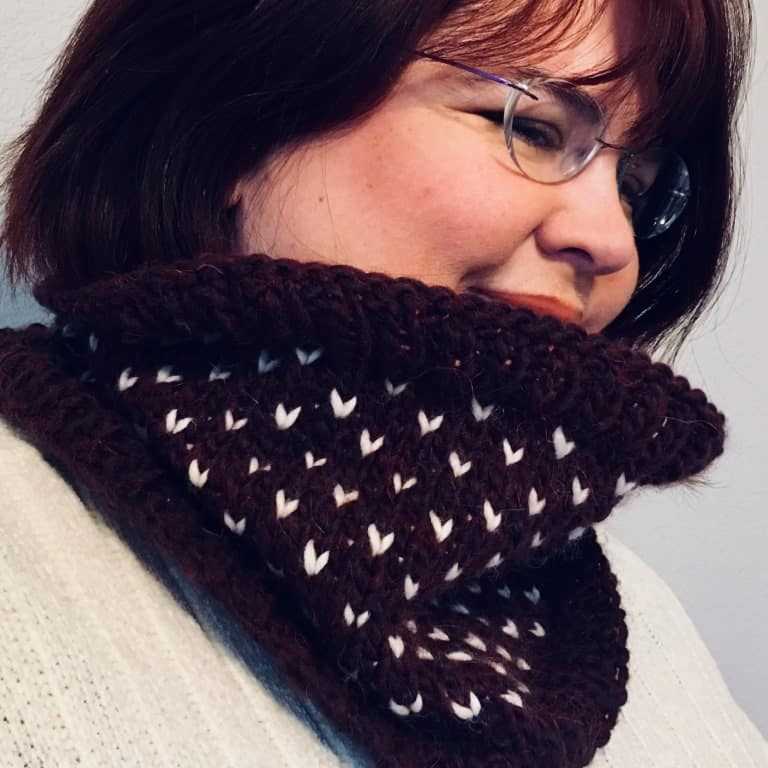 Knit cowl scarf pattern