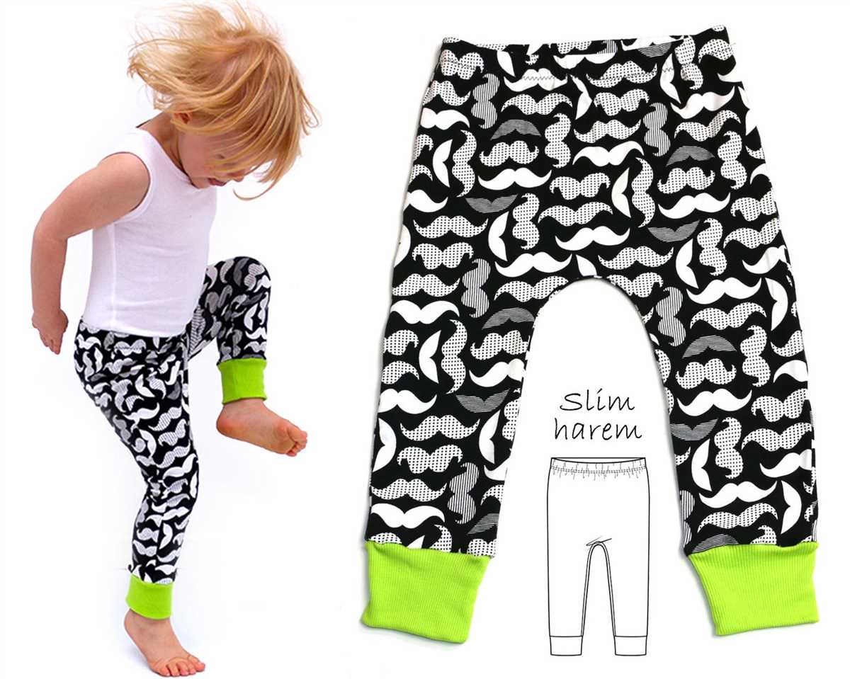 Knit fabric pants pattern