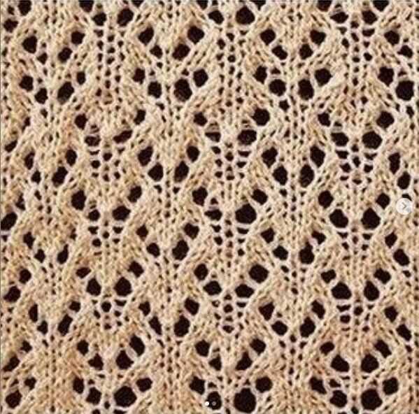 Knitted eyelet stitch patterns