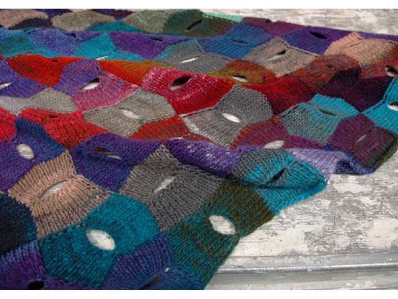Entrelac scarf knitting pattern