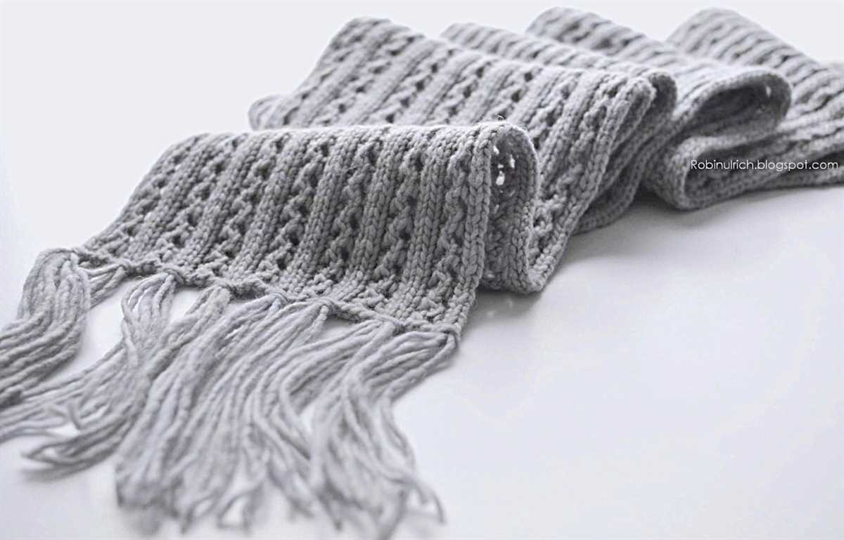 Waterfall scarf knitting pattern