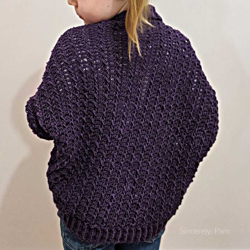 Knit cocoon shrug pattern