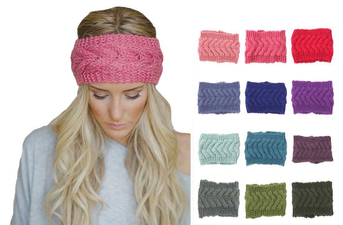Twisted headband pattern knit