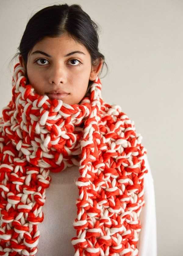 Knit scarf pattern chunky yarn