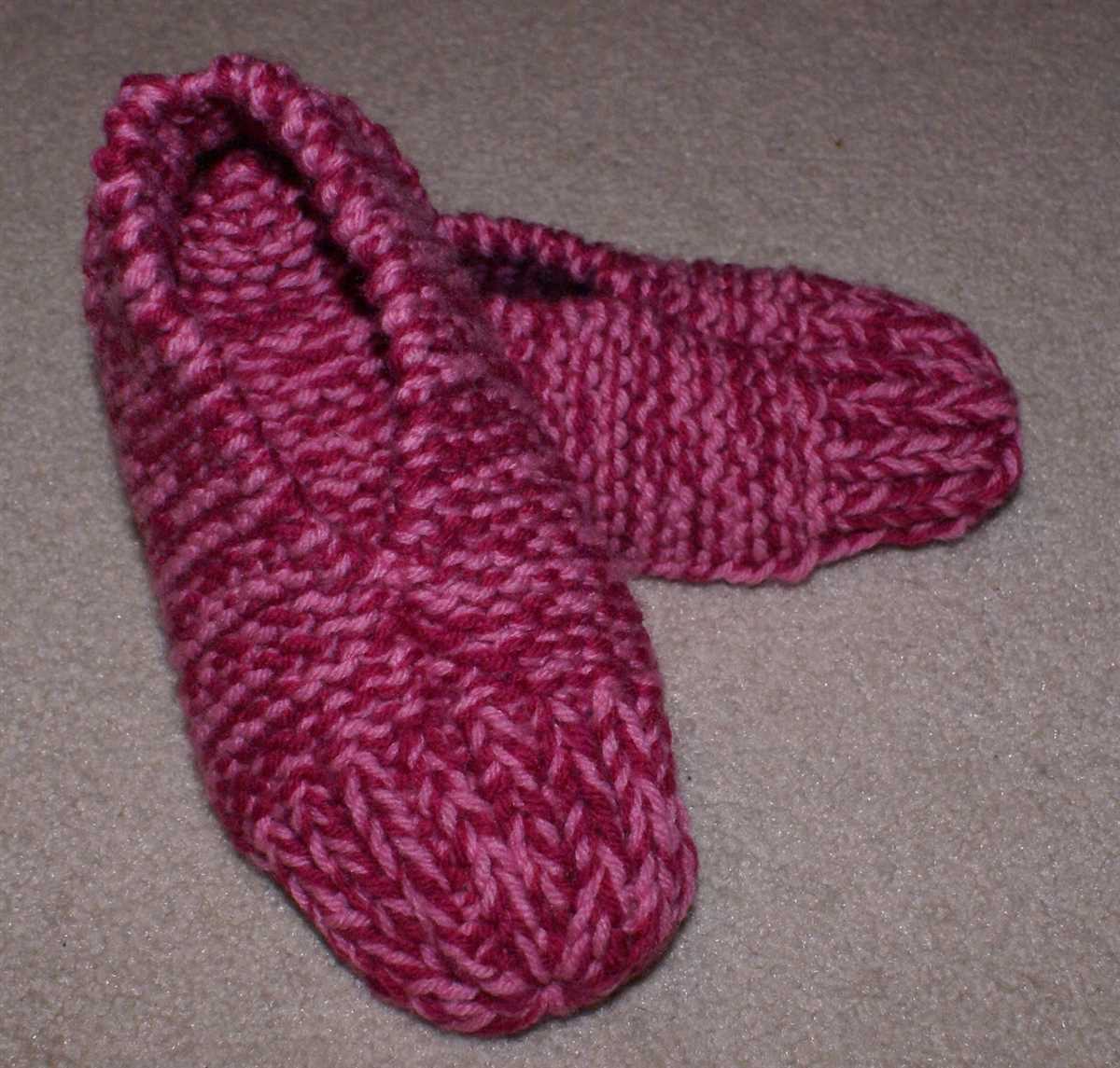 Free knit patterns for slippers