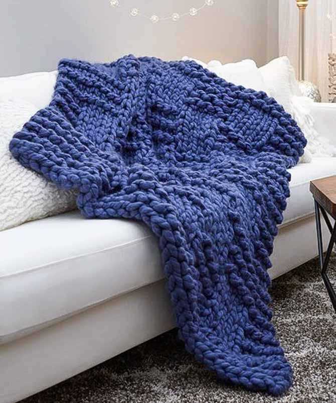 Pattern for chunky knit blanket