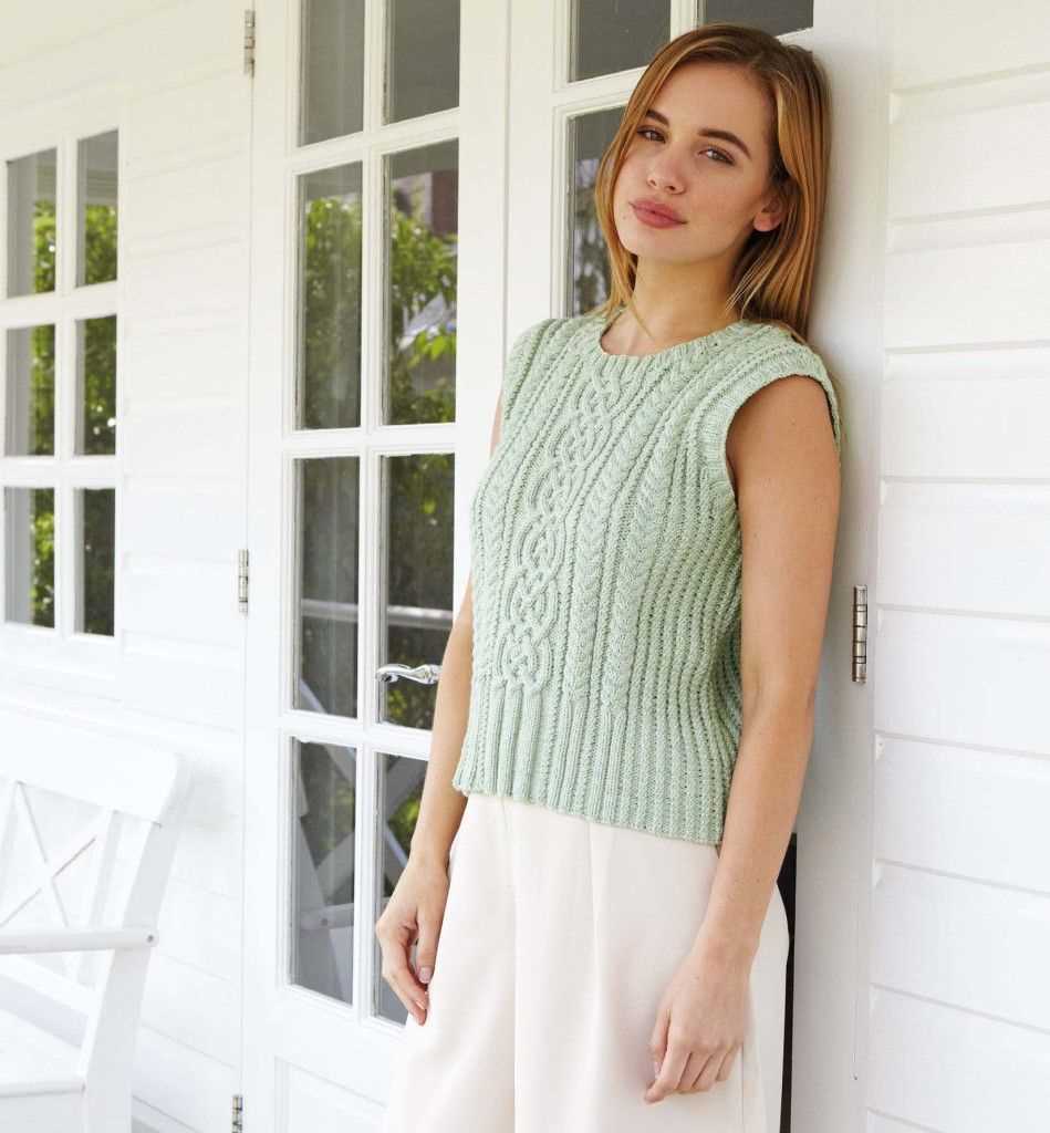 Cable tank top knitting pattern