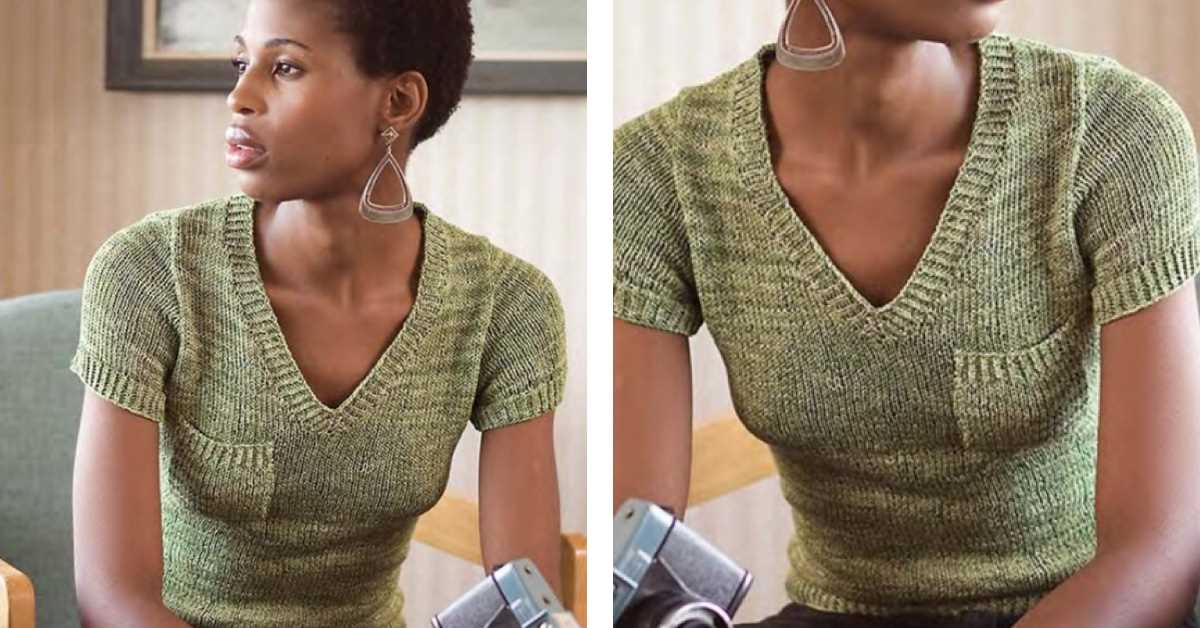 Free knit crop top pattern