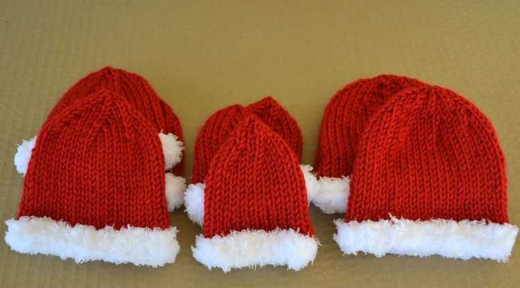 Knitting pattern for small santa hat