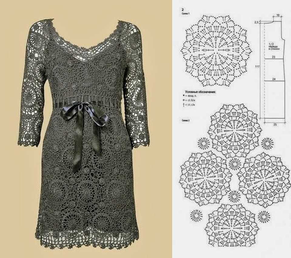 Knitted lace dress pattern