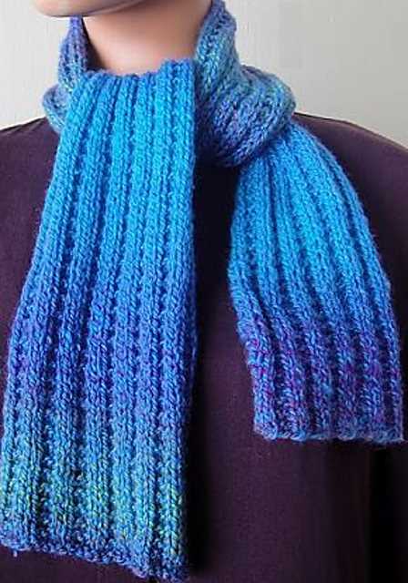 Broken rib knit scarf pattern