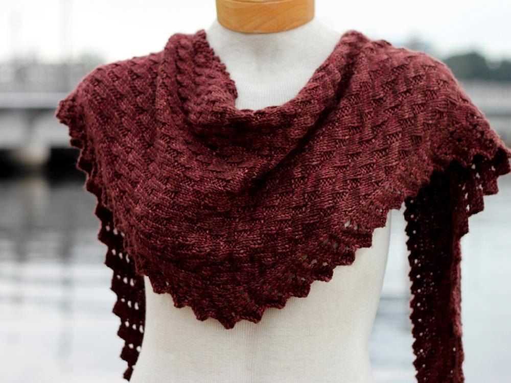Basket weave shawl knitting pattern