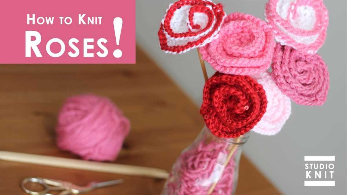 Free knitting pattern for roses