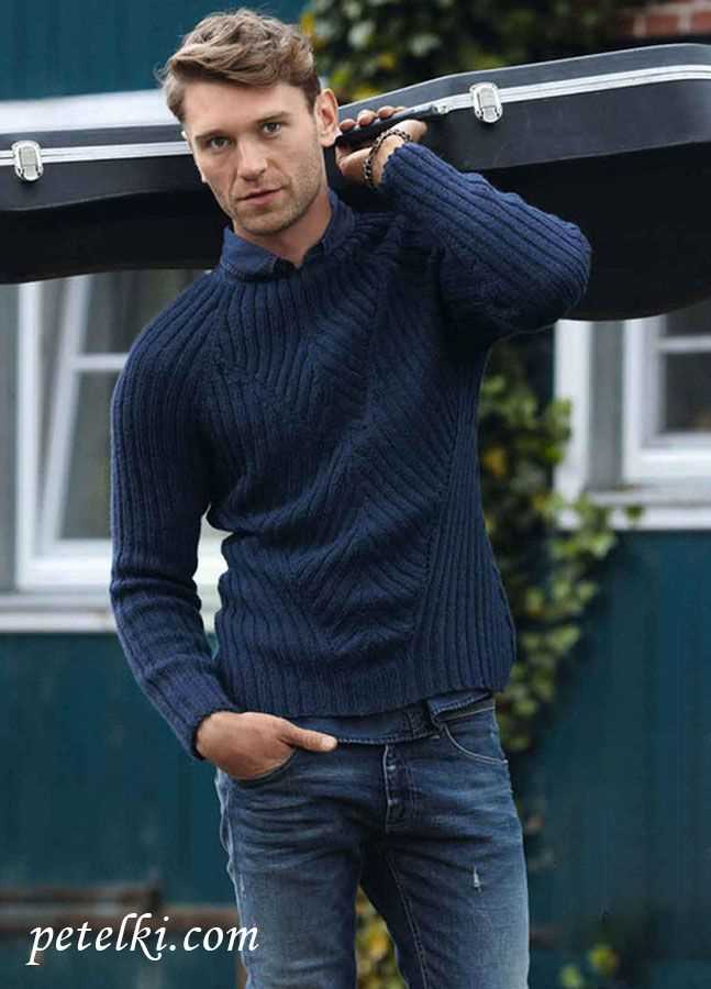 Mens pullover sweater knitting pattern