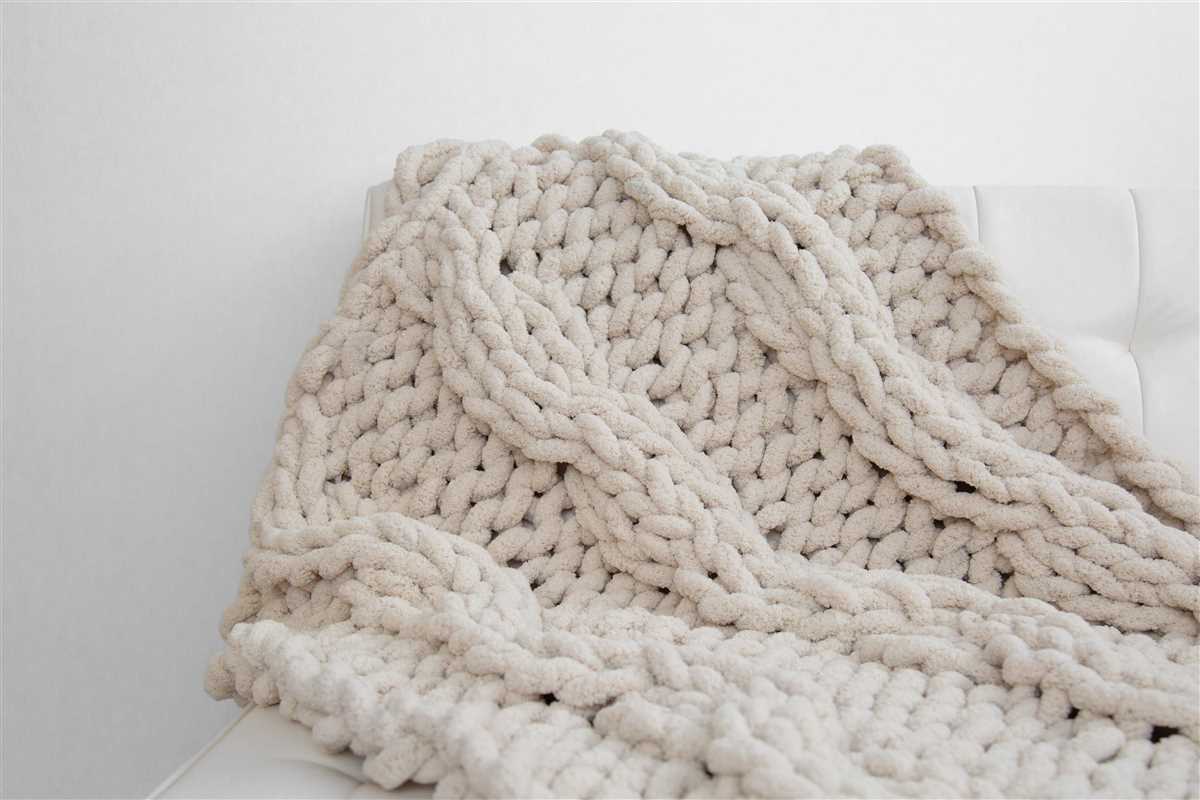 Chenille blanket knitting pattern