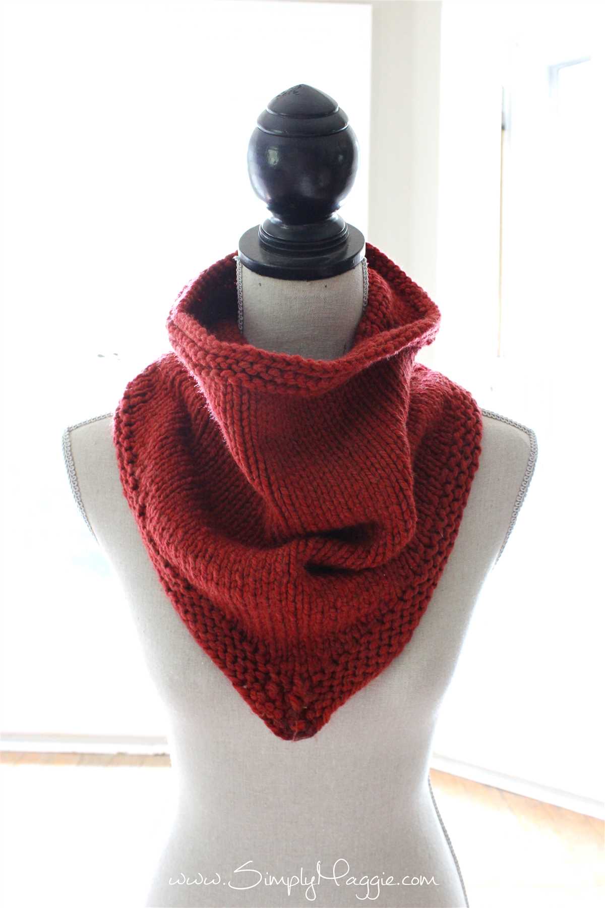 Bandana cowl free knitting pattern