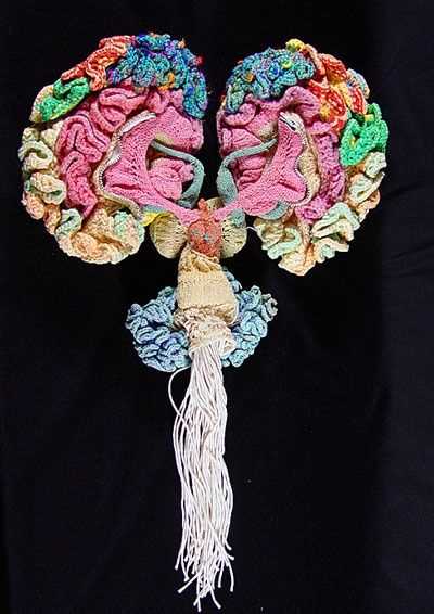Knitted brain pattern