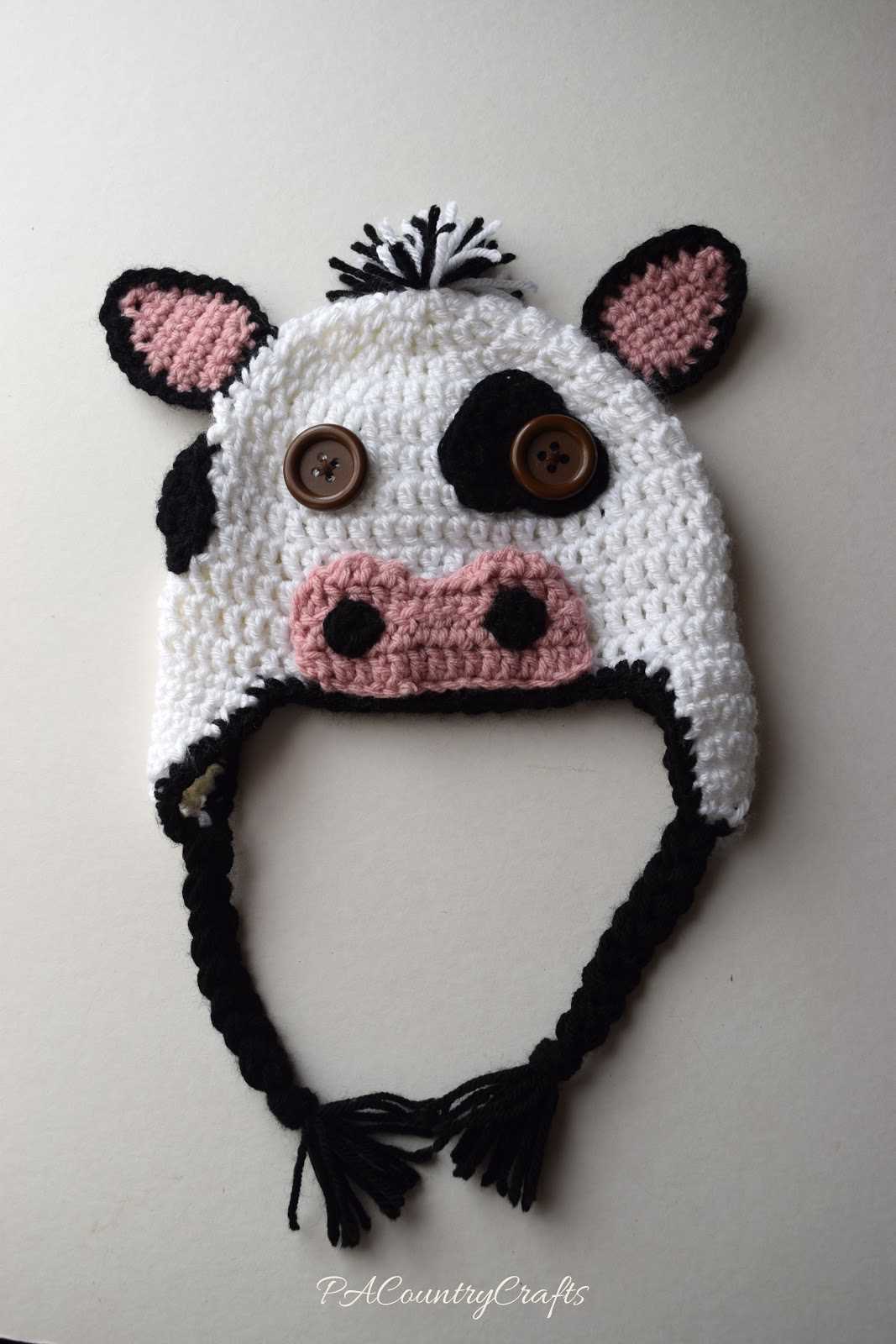 Cow hat knitting pattern
