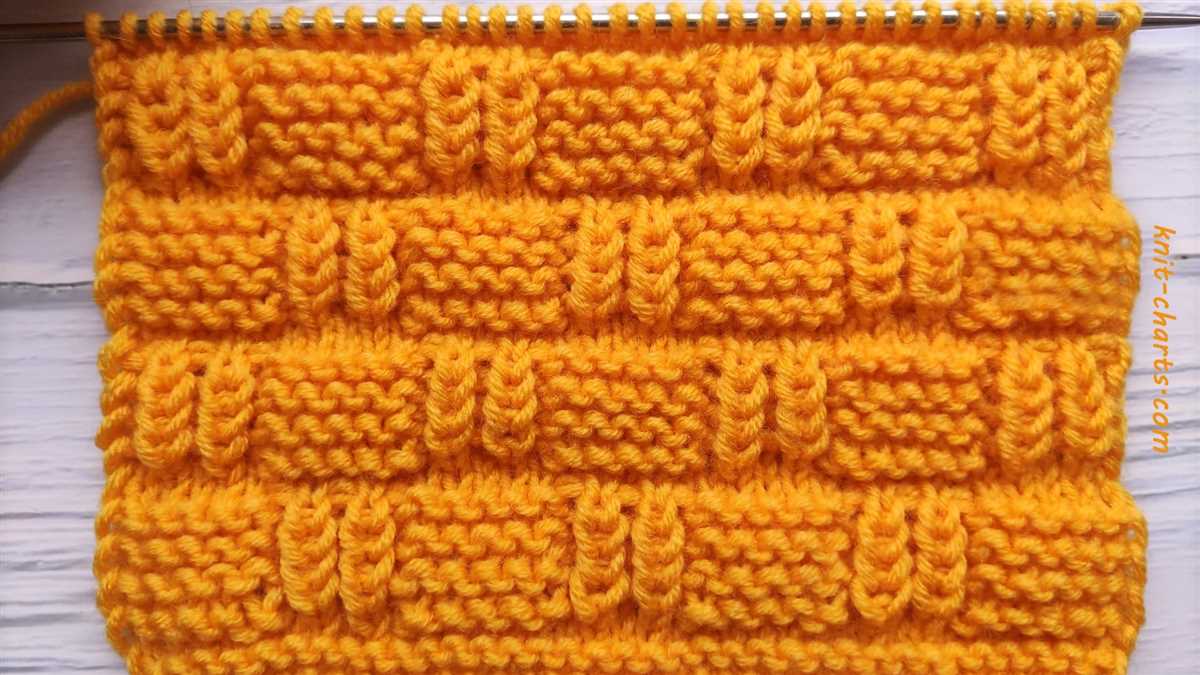 Knitting check pattern