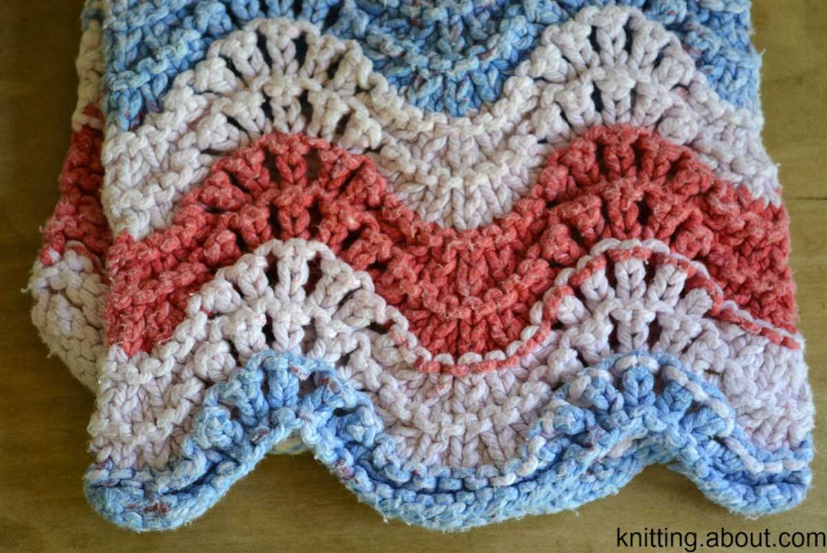 Feather and fan knitting pattern in the round