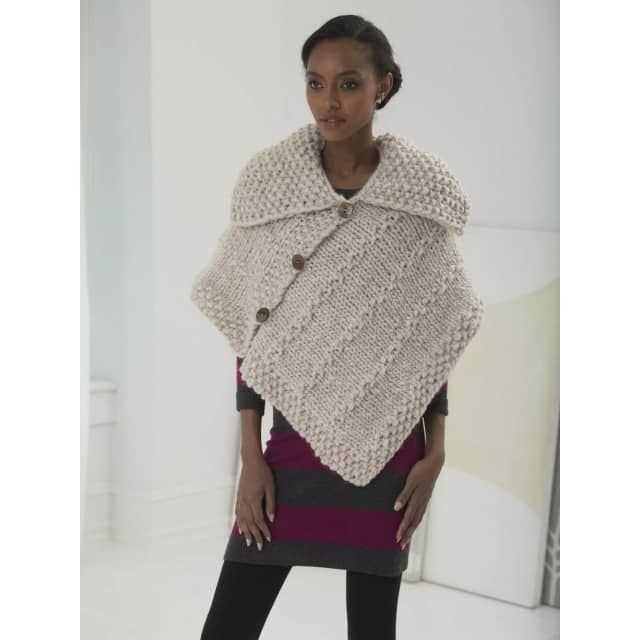 Chunky knit cape pattern