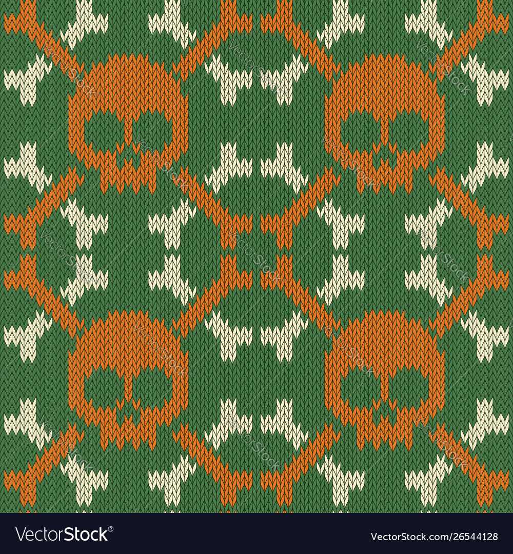 Skull knit pattern