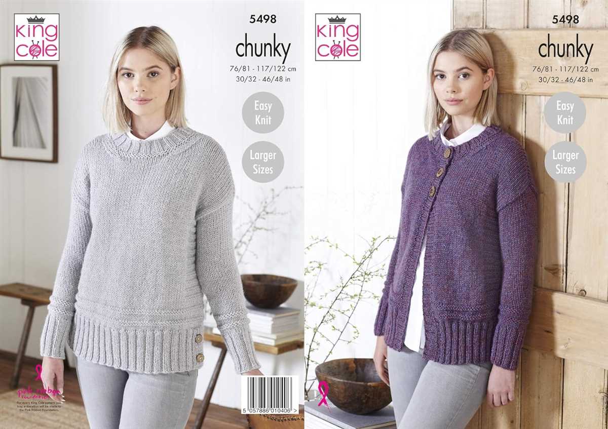 Ladies chunky cardigan knitting pattern