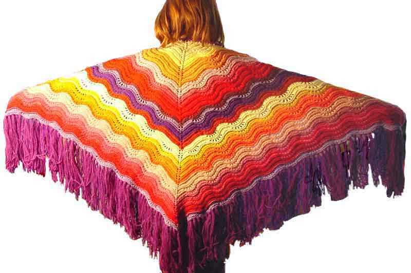 Free feather and fan knitting patterns
