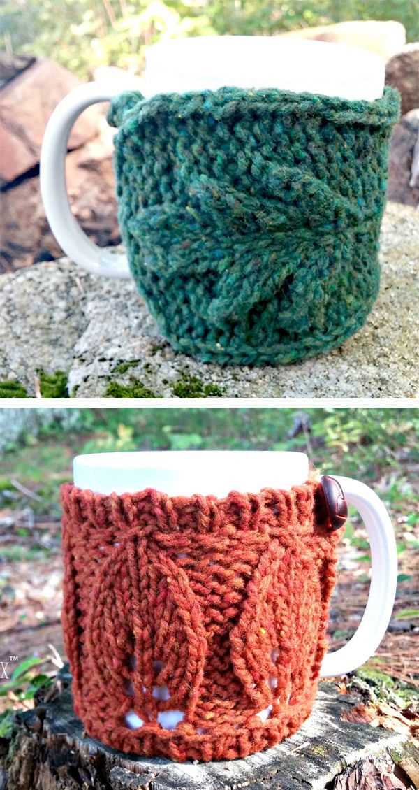 Knitted mug warmers free pattern