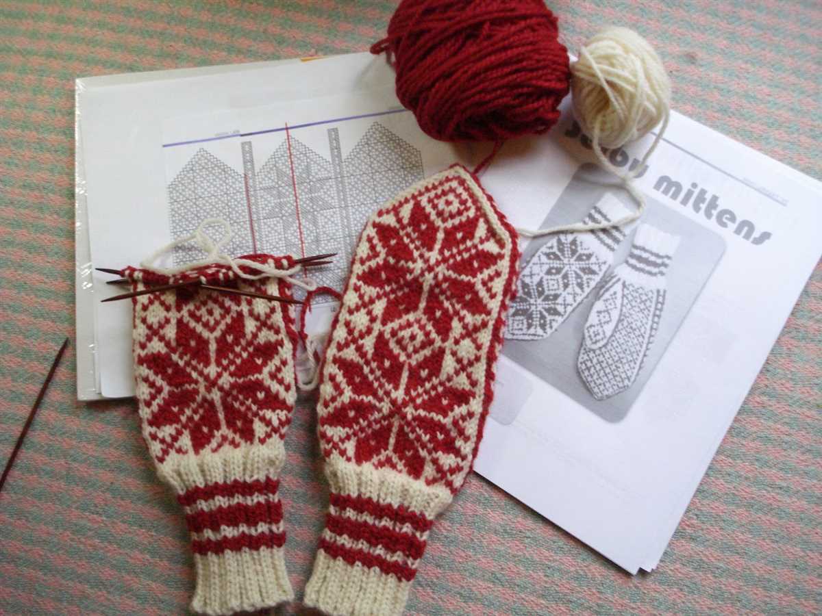 Christmas mittens knitting pattern