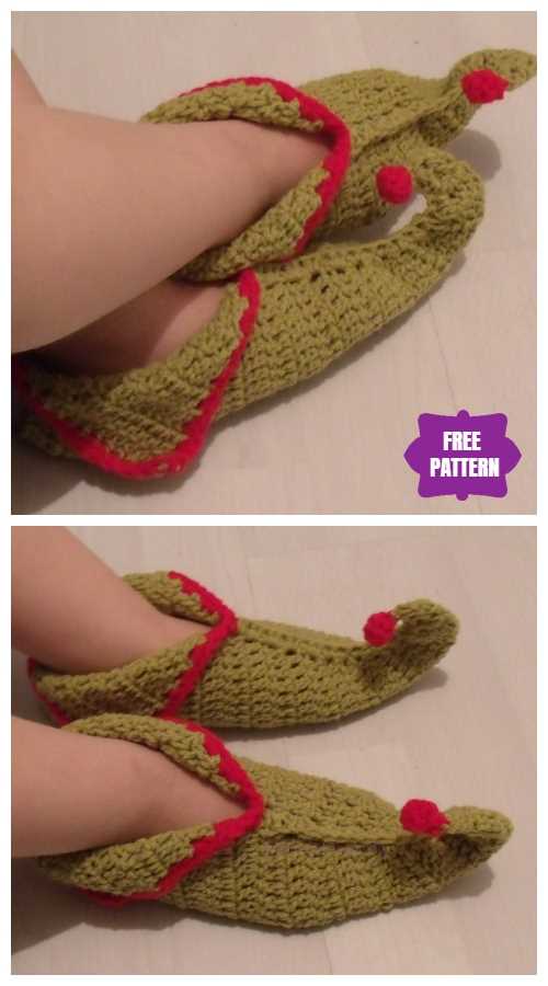 Free knitting pattern for elf slippers