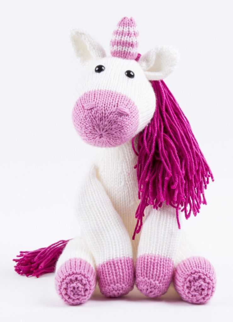 Free unicorn toy knitting pattern